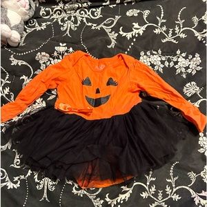 Halloween pumpkin onesie with tutu, 12-18 months baby girl outfit